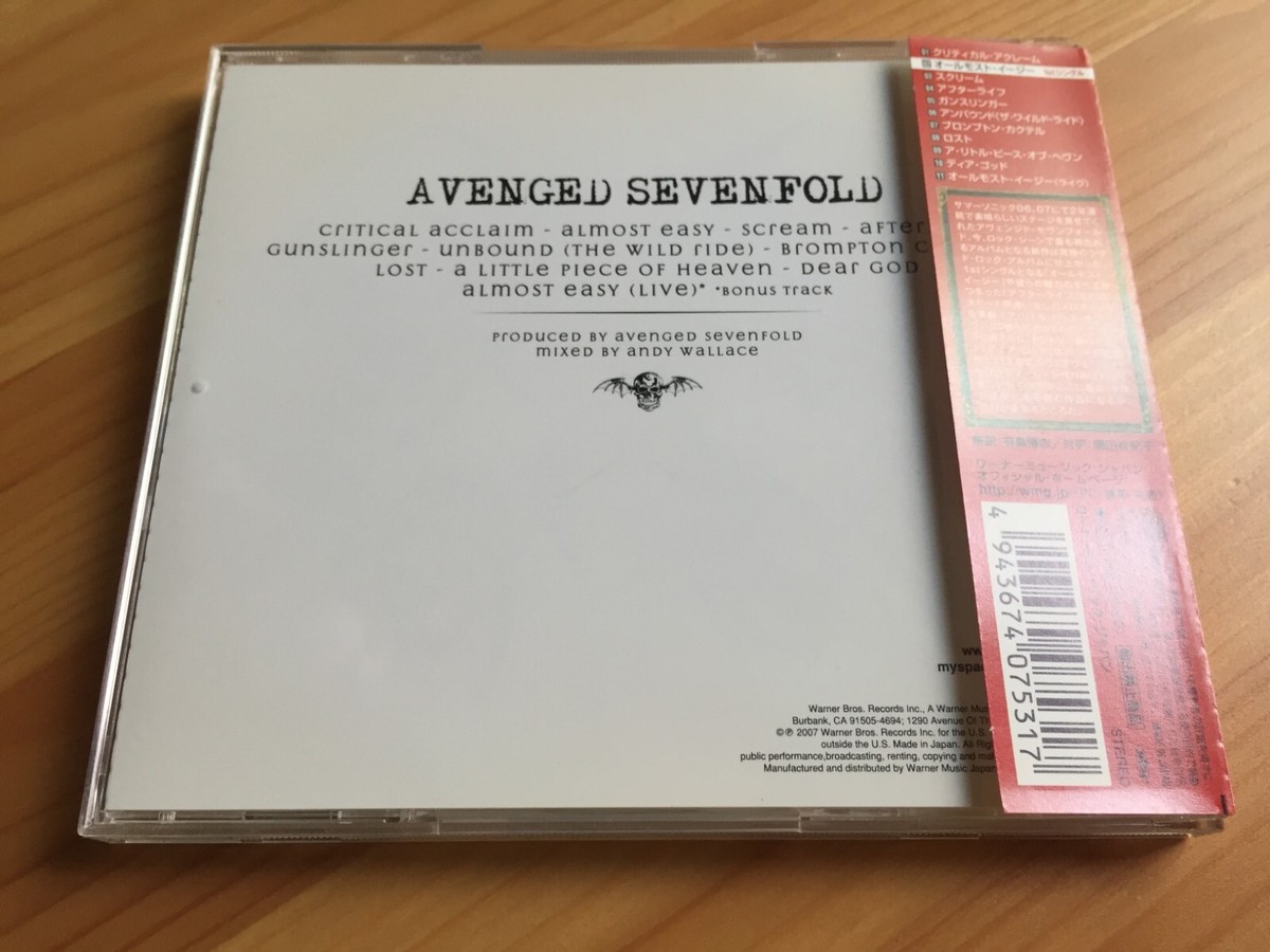 A7X Avenged Sevenfold Japan OBI CD (Warner Bros. 2007) | eBay