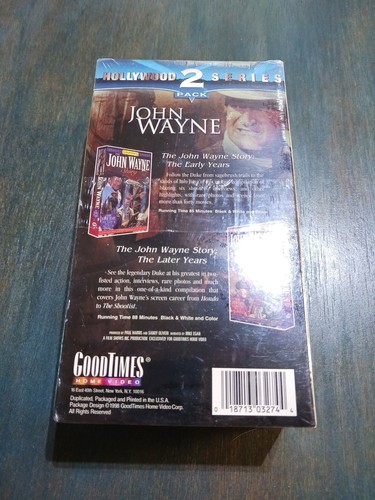 Hollywood Series 2 Pack: John Wayne - VHS - The Early Years + The Later Years - - Picture 2 of 3