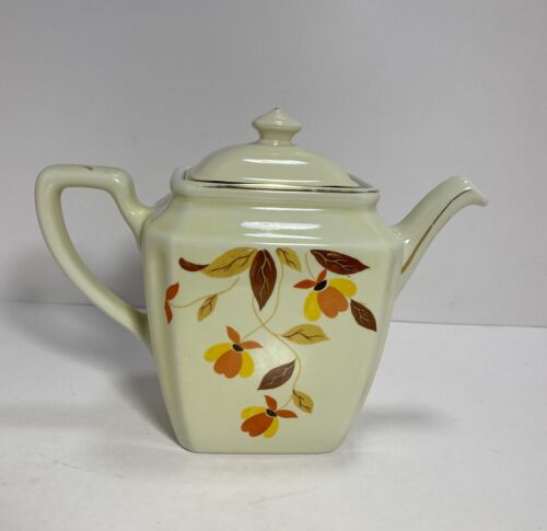 Vintage Hall China Jewel Tea Autumn Leaf Newport Teapot