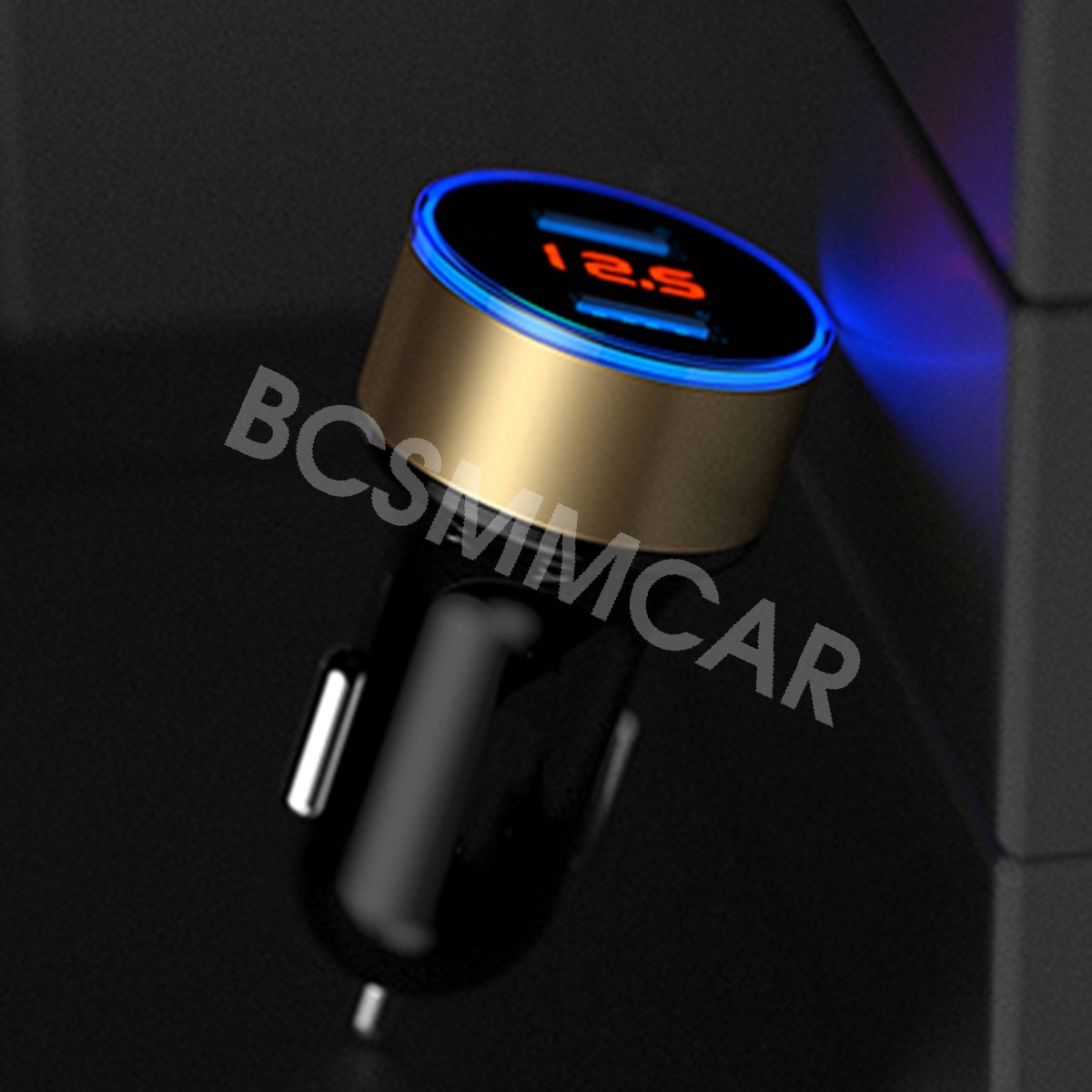 Dual USB Ports Phone Charger Power Adapter Voltmeter For Car Cigarette Lighter