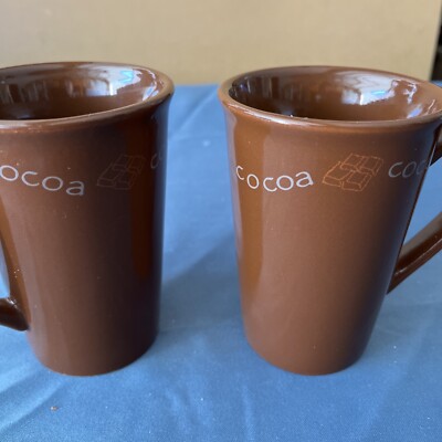 Shonfelds 10 oz coffee mugs/ set of 2 / brown/ stoneware | eBay