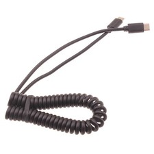 USB-C to TYPE-C Coiled Cable Fast Charger Cord Power Wire Sync for Cell Phones