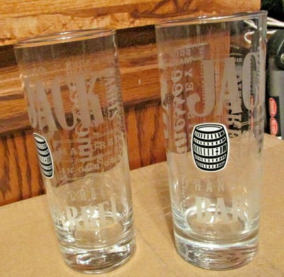 Set of 2 Jack Daniels Barrel Highball Glasses