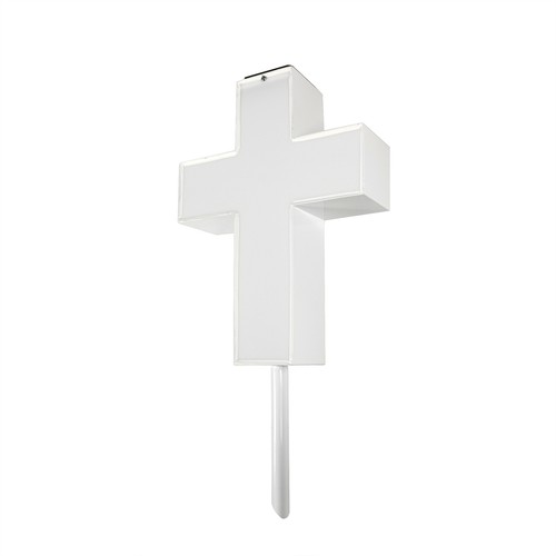 Solar Lighted Cross Solar Power Cemetery Cross Grave Memorial Decoration Cross - 第 3/12 張圖片