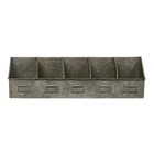 New Primitive Farmhouse Galvanized Metal ORGANIZER BIN Divided Box