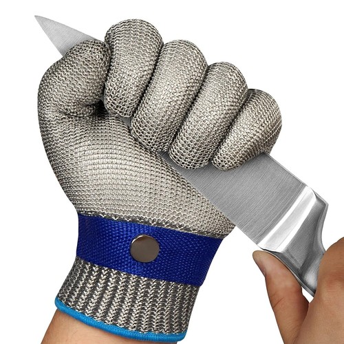 Guantes Anticortes, Seguridad Corte, Malla Acero Inoxidable - XL - Imagen 3 de 11