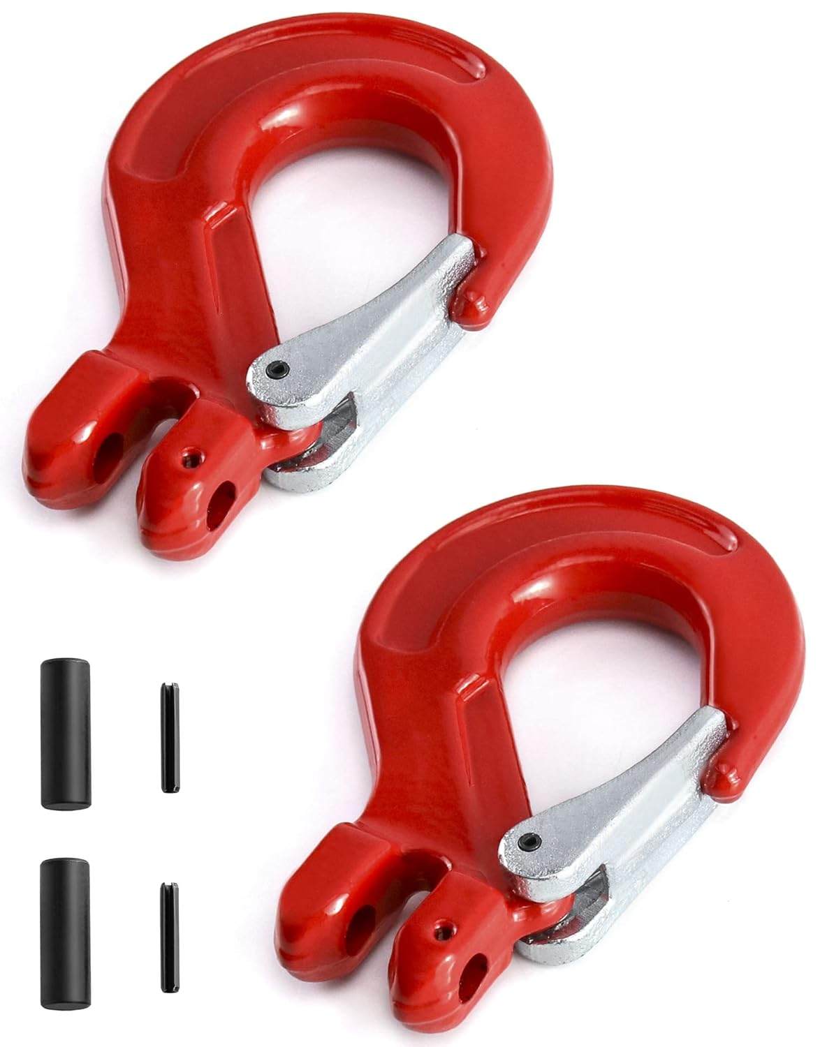 Clevis Slip Hook with Latch, 2-Pack, 3/8
