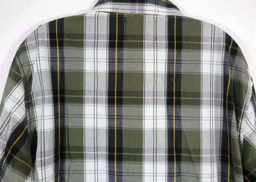 Buffalo-Mens Long Sleeve Button Down Shirt-2XL XXL Slim-Green Plaid-Casual - Picture 5 of 10