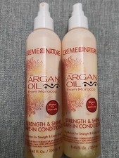 Lot of 2 Creme of Nature with argan oil - Strength Shine Leave-In Conditioner