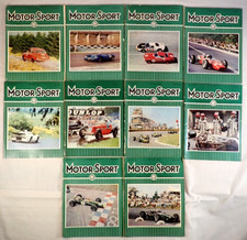 10 x MOTOR SPORT MAGAZINE 1966 JAN-MAR & JUNE-DEC VOL. XLII No. 1-3, 6-12