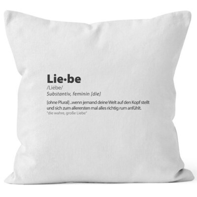 Kissen-Bezug Liebe Definition Dictionary Kissen-Hülle Deko-Kissen Baumwolle