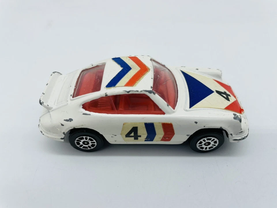Vintage 1973 Corgi Junior 1:64 White #4 Porsche Carrera Sports Car  - Image 4 of 4