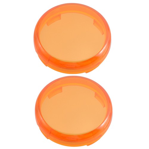 2x Amber Turn Signal Lights Lens Cover for Harley Dyna Fatboy Softail Road Glide - Picture 4 of 12