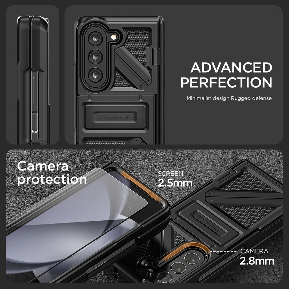 Capa carteira e dobradiça design VRS [Terra Guard Ultimate GO] para Galaxy Z Fold 5 - Imagem 3 de 4