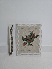 Handmade Natural Materials Recycled paper Photo Album 20 4x6 photos Sand Turtle