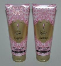 LOT OF 2 BATH  BODY WORKS BUBBLY ROSE ULTIMATE HYDRATION BODY CREAM LOTION 8 OZ