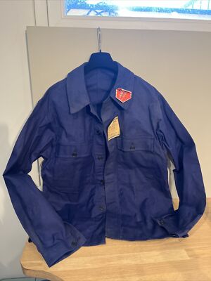 Ancienne Veste Bleu De Travail Taille 46 Sanfor Manufacture De Confection 