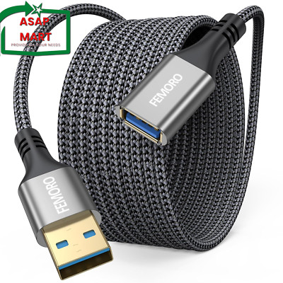 USB Extension Cable 15 Ft Long, USB Type a 3.0 Extender High Speed Data Transfer