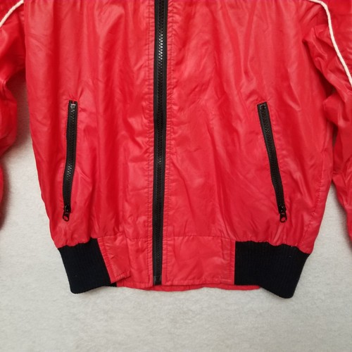 Coors Racing Team 80's Style Auto Competition Red Nylon Jacket With Hood SMALL - Picture 4 of 14