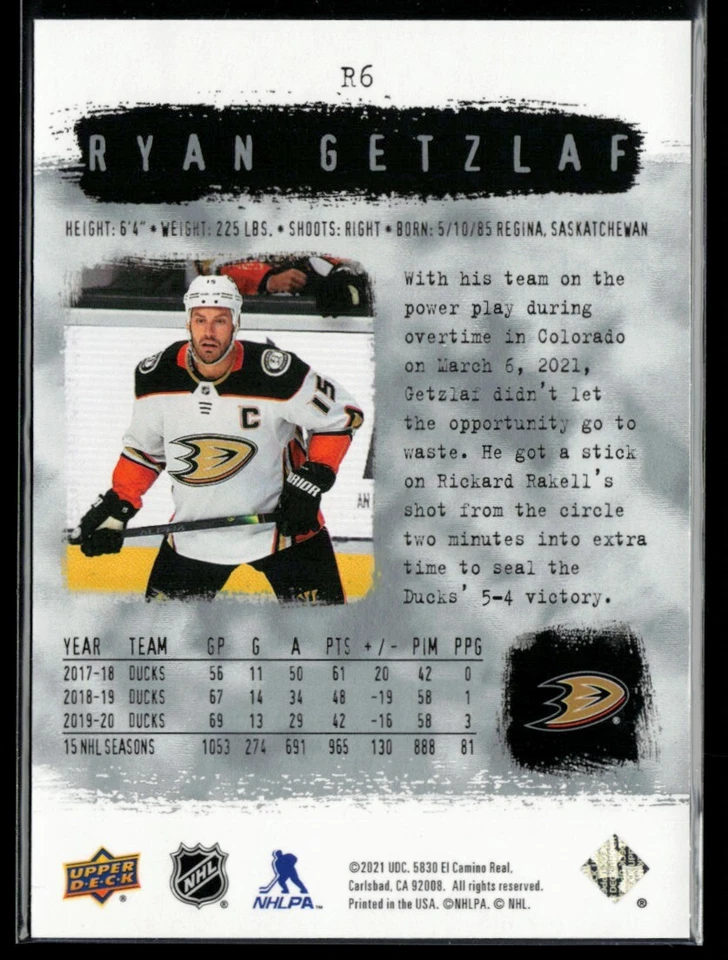2020-21 SP Authentic 2000-01 Retro Ryan Getzlaf #R6 - Image 2 of 2