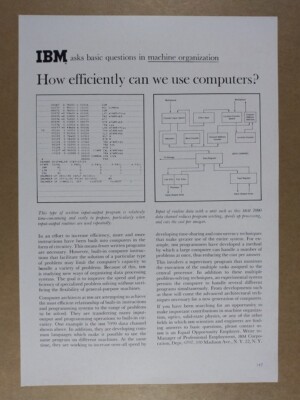 1962 IBM 7090 Data Channel Computer Machine Organization vintage print Ad