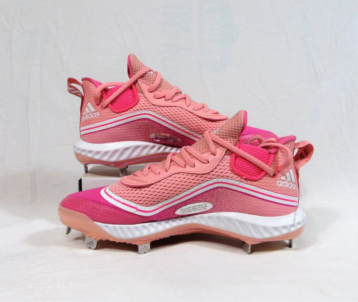 Adidas Icon V Bounce Mothers Day Pink & White Baseball Cleats
