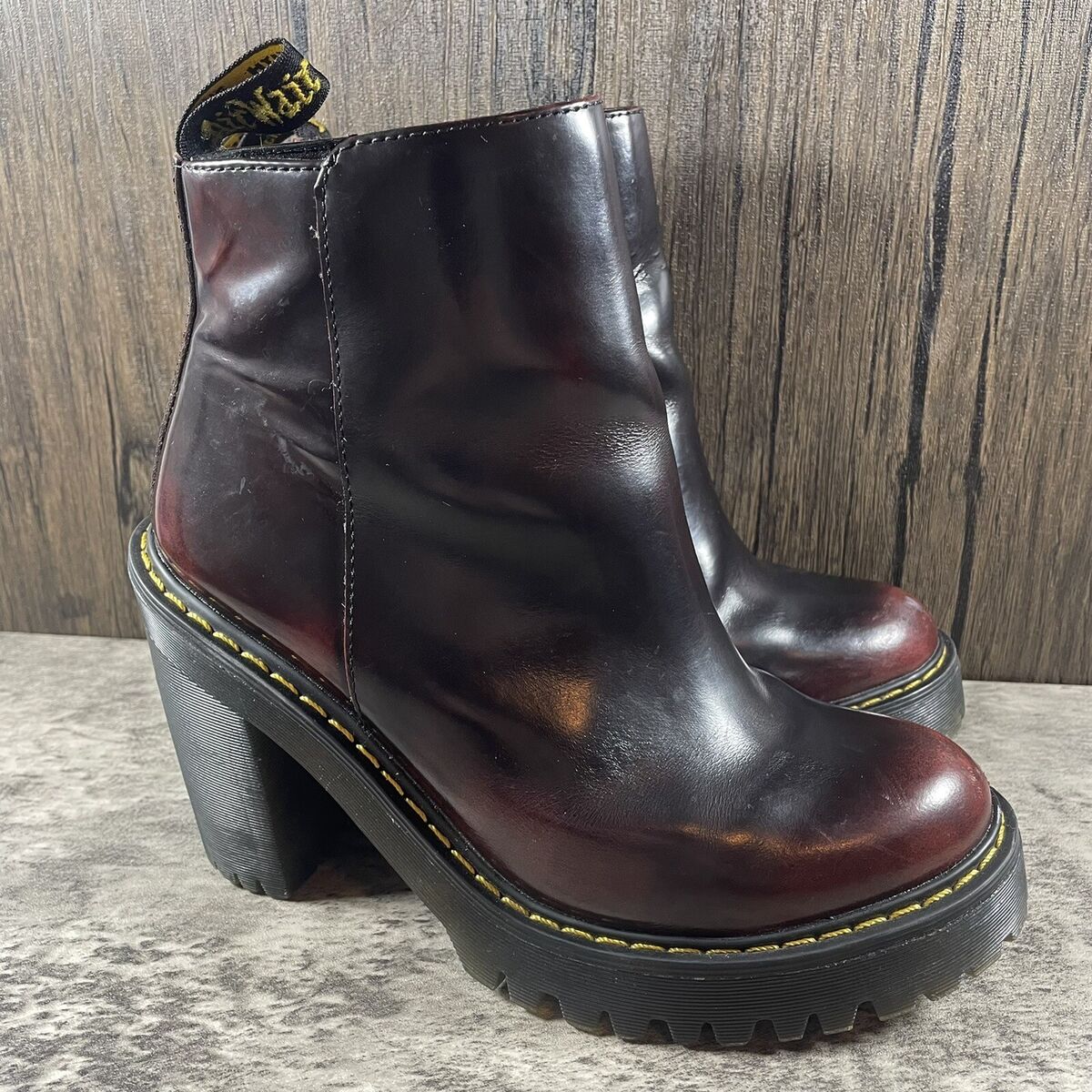 Dr Martens Magdalena Zip Heel Platform Zip Boots Red Cherry Dr Martens Magdalena Zip Heel Platform Zip Boots Red Cherry
