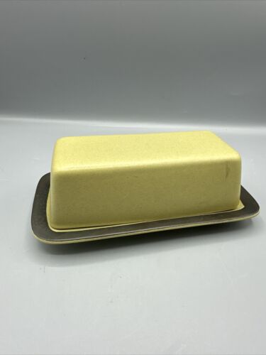 Vintage Arrow Stone Apache Green Lidded Butter Dish 691 Kasuga Japan Mid Century - Picture 3 of 7