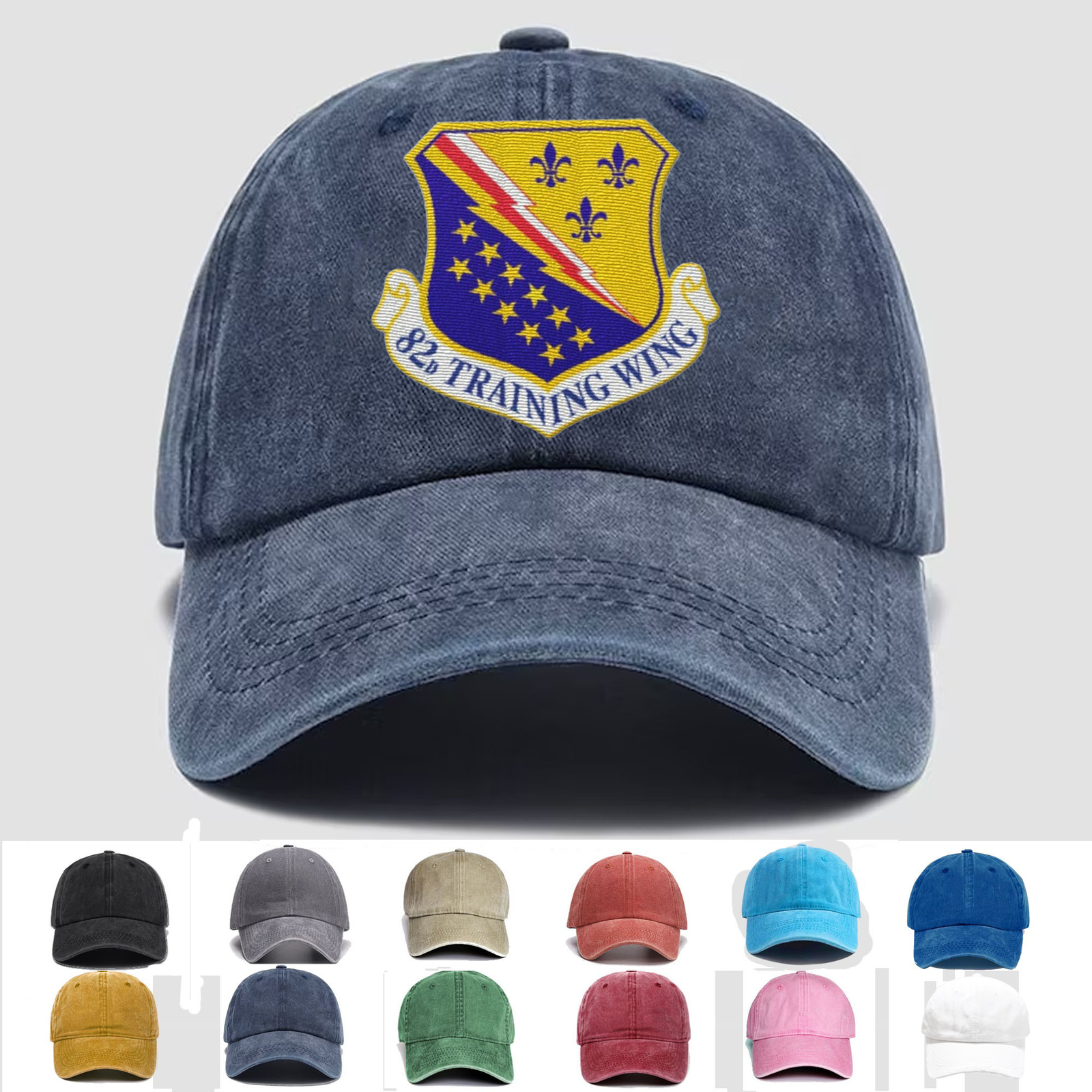 Custom Embroidered Hat 82d Training Wing, Veteran Cap, Trucker Hat, Gift Idea