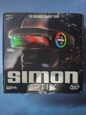Simon Optix Game The Wearable Simon Game by Hasbro Gaming Ages 8+ Tested & Works