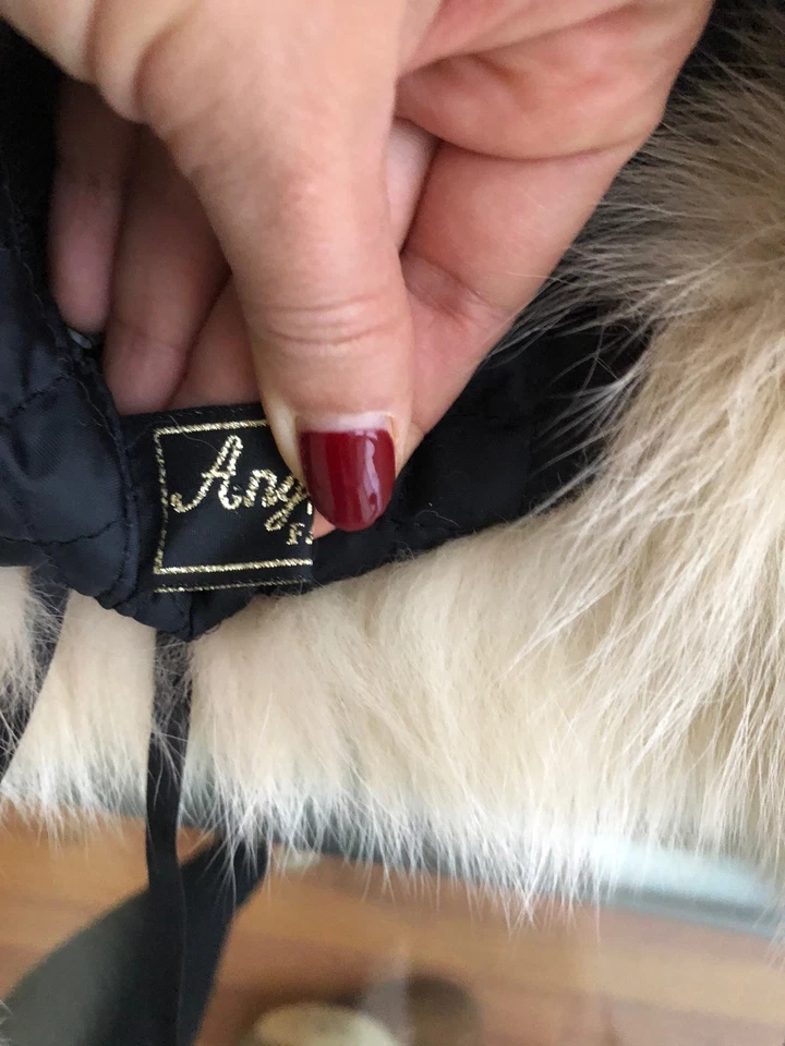 ANGELICA бежевый кожаный Fox меха траппер Русский Ушанка шляпа O/S розничной $300 - Изображение 2 из 4