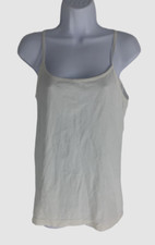  50 Alfani Women's Solid White Sleeveless Scoop Neck Camisole Top Size Small