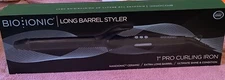 Bio Ionic Long Barrel Styler Curling Hair Iron 1" inch NIB