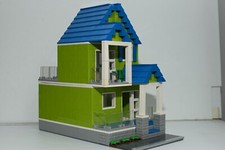 Brick House Lime Modular City Custom Model Built compatible with LEGO