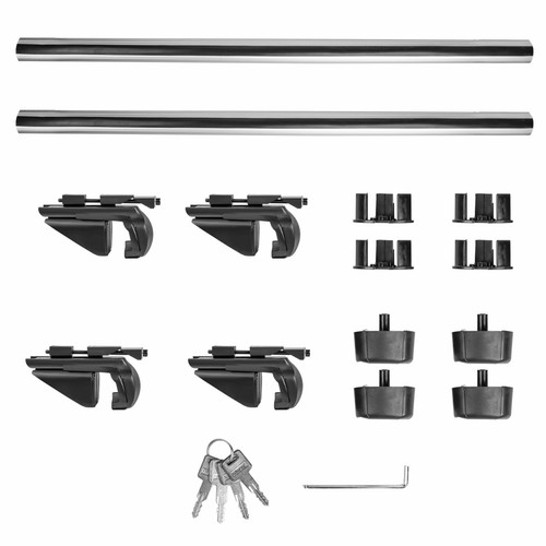 Top Roof Rack Cross Bar Adj For car w/Side Rails Max 48 inch Width Universal - Picture 2 of 9