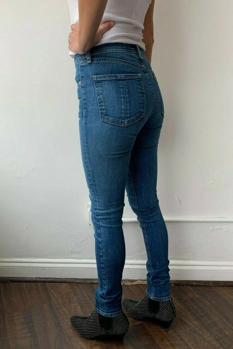 Rag and Bone High Rise Skinny Jeans Size 24 Blue Denim eBay