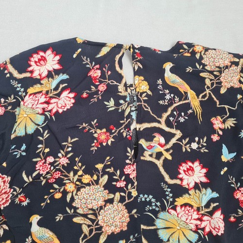 New GP & J Baker x H&M Womens Shift Dress Size US 6 EU 38 Floral Birds Tropical - Picture 8 of 19