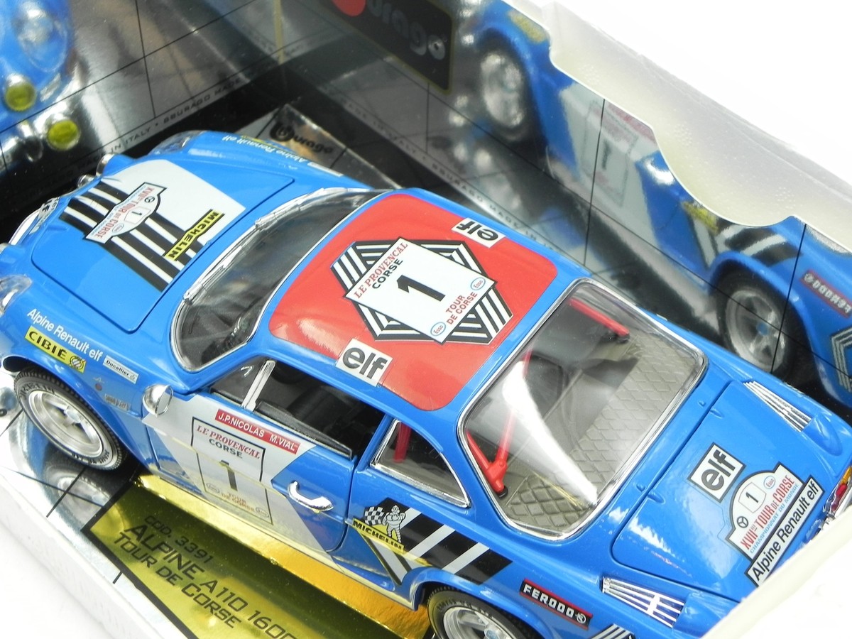 Burago Alpine A110 Tour De Corse 1/16 Vintage Die Cast BBurago