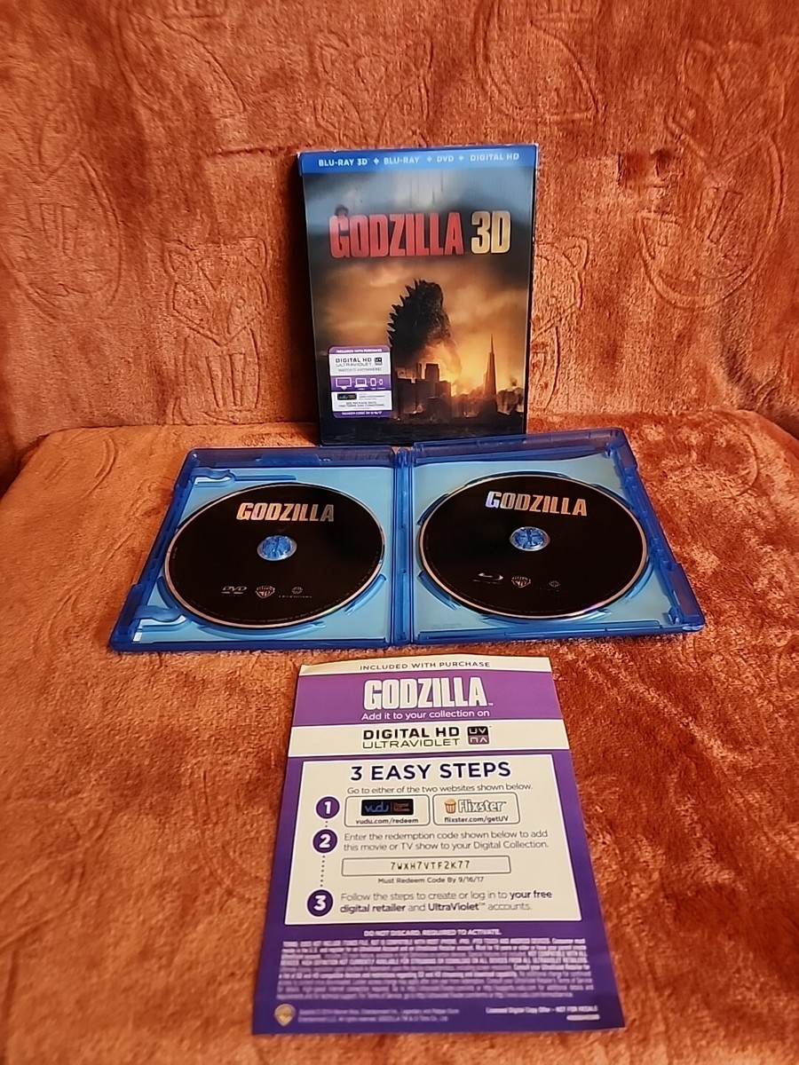 Godzilla (Blu-ray 3D + Blu-ray + DVD +digital HD) | eBay