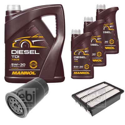 FEBI BILSTEIN Inspektionspaket 8L MANNOL Diesel TDI 5W-30 für Hyundai Santa Fé