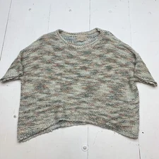 Ethereal By Paper Crane White/Brown/Blue Knitted Sweater Women’s Size Medium*
