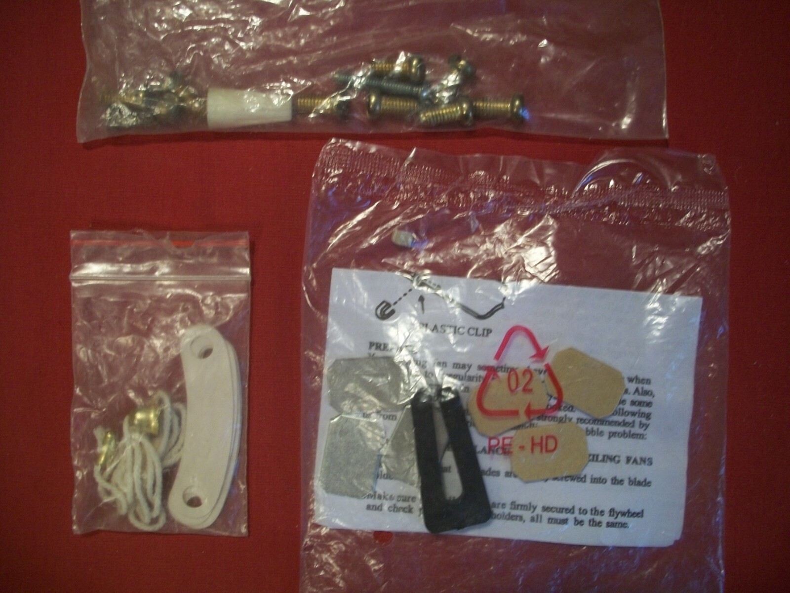 Ceiling Fan Weight Kit with Screws and Pull Chain Replacement Parts-image