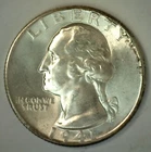 1941 D Washington UNCIRCULATED Silver Quarter 25c US Coin Denver Mint 25-Cents