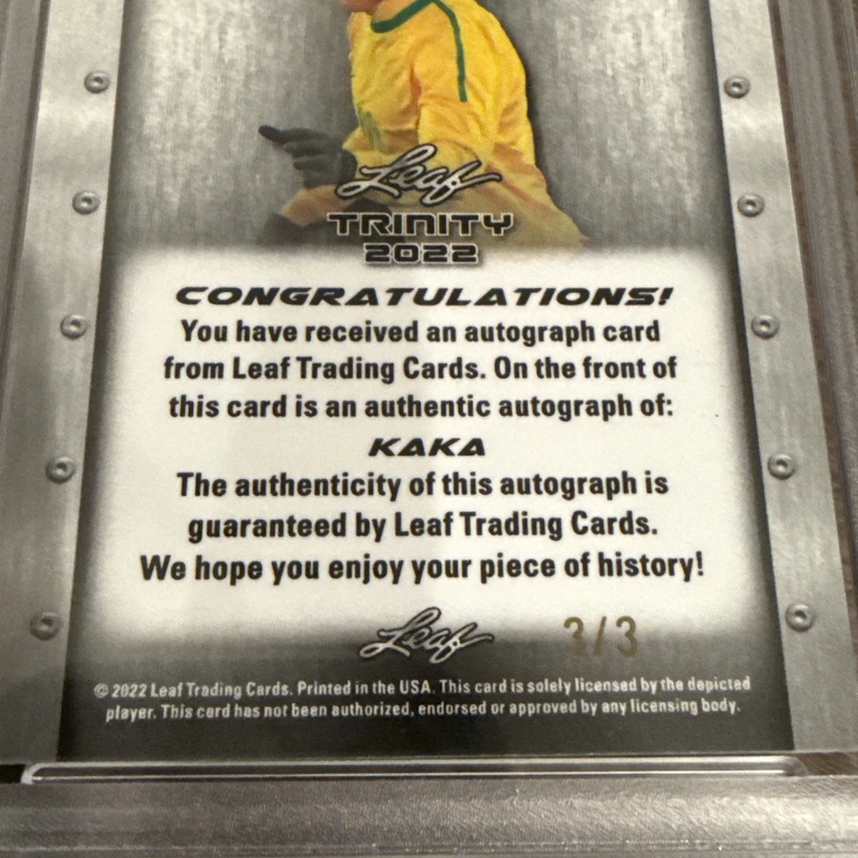 2022 Leaf Trinity Steel cristal rosa automático 3/3 KAKA PSA 8 Pop1 não superior - Imagem 3 de 3