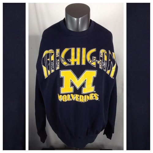 Vintage 90’s Michigan Wolverines Sweatshirt (Large) NCAA Sweater Nutmeg Mills