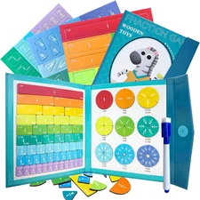 2026 New Magnetic Fraction Demonstration Book, Magnetic Fraction Tiles & Fractio