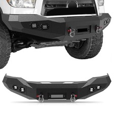 Full Width Front Bumper for Toyota Tundra 2007-2013 4 LED Winch Plate 2 D rings