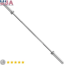 Heavy-Duty Olympic Barbell 700lb Capacity Knurled Grip Strength Training New