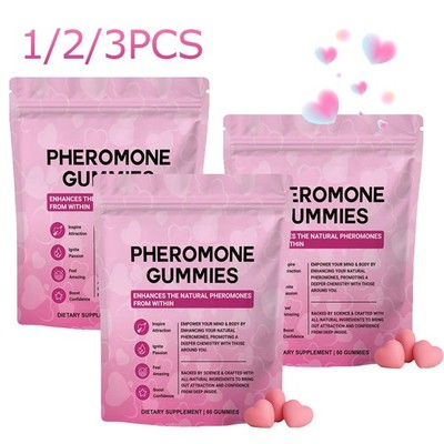 1-3PCS Pheromone Gummies 60 Count | Help Enhance Personal Charm Non-GMO