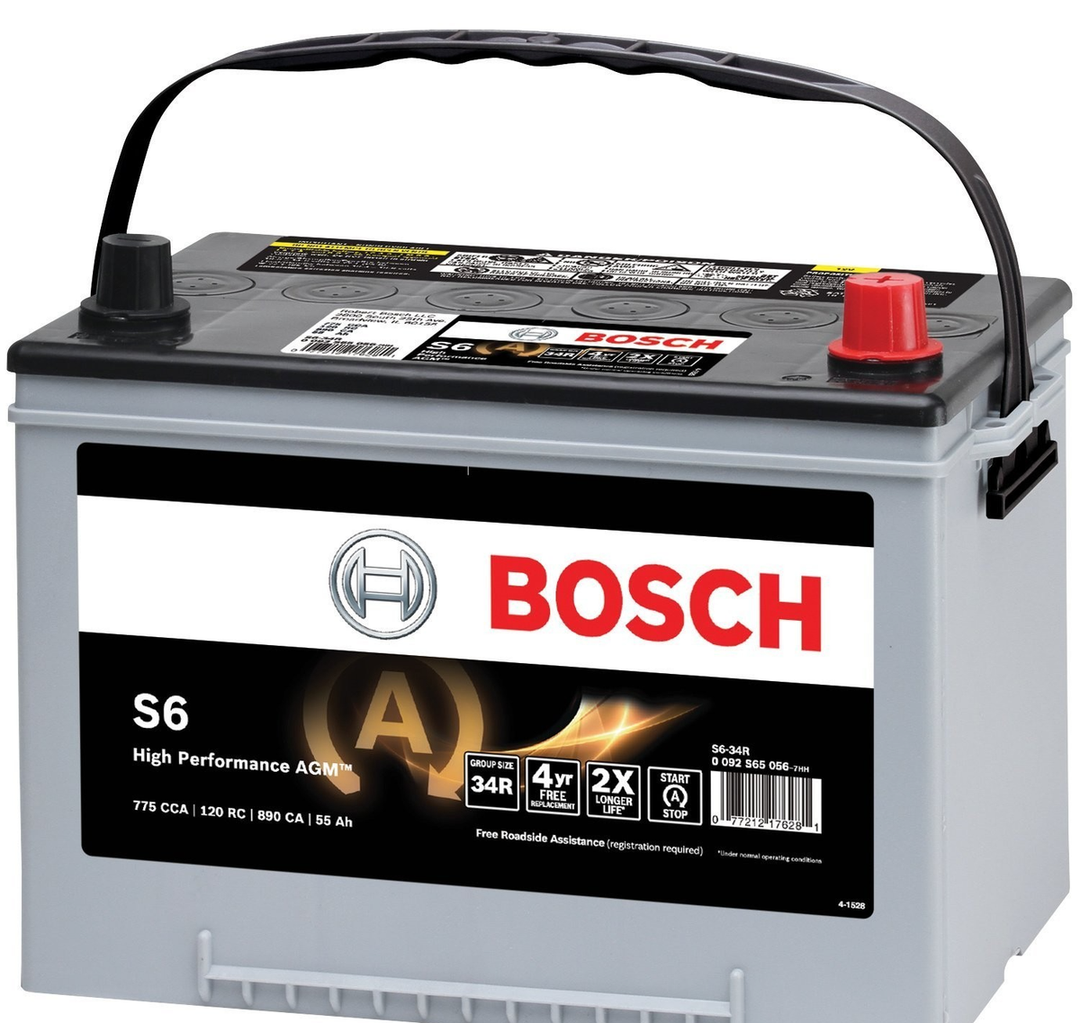BOSCH S634R High Performance AGM Starter Battery BCI Group 34R